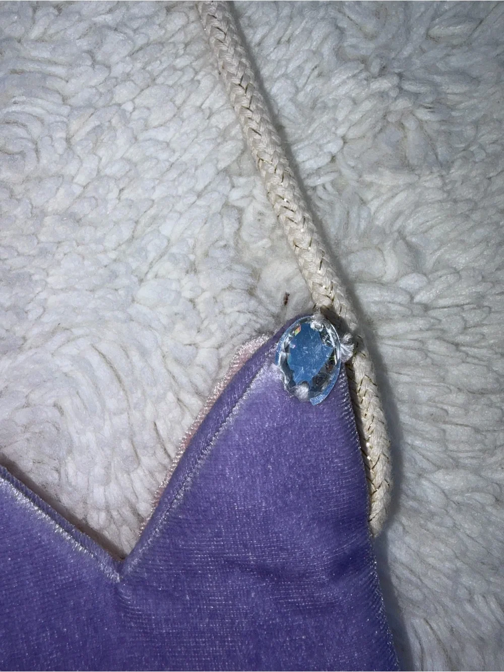 NWT Mud Pie Purple Pink Double Sided Light Up Crown Purse Velvet Magnetic